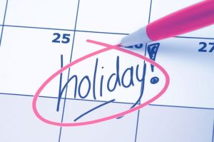 Holiday Schedule Update